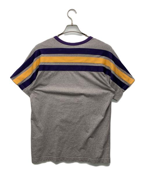 Y-3（ワイスリー）Y-3 (ワイスリー) adidas (アディダス) リンガーネックTシャツ グレー サイズ:Sの古着・服飾アイテム