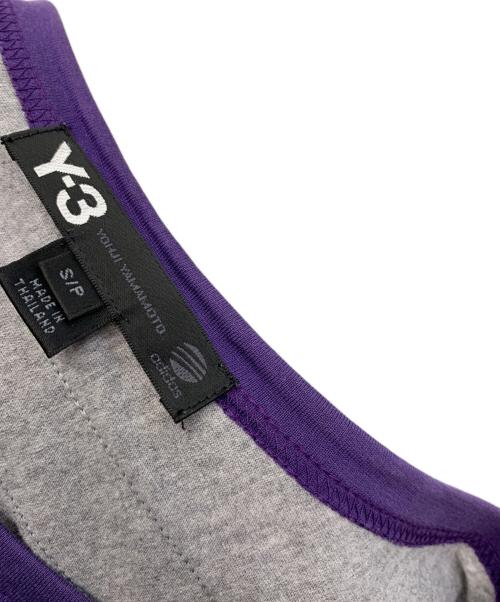 Y-3（ワイスリー）Y-3 (ワイスリー) adidas (アディダス) リンガーネックTシャツ グレー サイズ:Sの古着・服飾アイテム