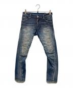 DSQUARED2ディースクエアード）の古着「スキニーデニムパンツ」｜ネイビー