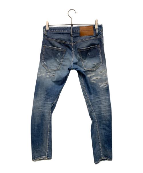 DSQUARED2（ディースクエアード）DSQUARED2 (ディースクエアード) スキニーデニムパンツ ネイビー サイズ:42の古着・服飾アイテム