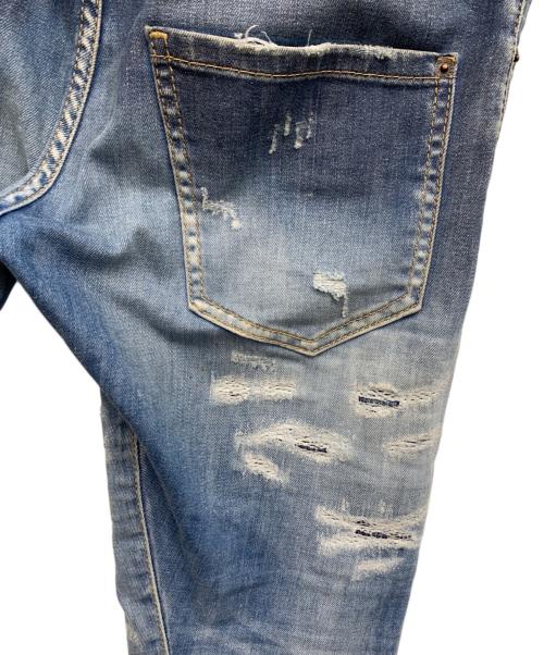 DSQUARED2（ディースクエアード）DSQUARED2 (ディースクエアード) スキニーデニムパンツ ネイビー サイズ:42の古着・服飾アイテム