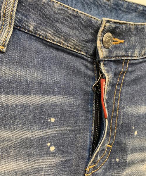 DSQUARED2（ディースクエアード）DSQUARED2 (ディースクエアード) スキニーデニムパンツ ネイビー サイズ:42の古着・服飾アイテム