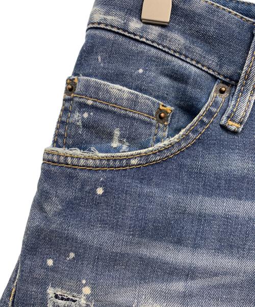 DSQUARED2（ディースクエアード）DSQUARED2 (ディースクエアード) スキニーデニムパンツ ネイビー サイズ:42の古着・服飾アイテム