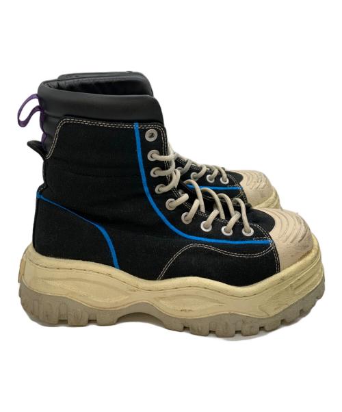 Eytys（エイティーズ）Eytys (エイティーズ) ハイカットスニーカー ブラック×ブルー サイズ:26.8の古着・服飾アイテム