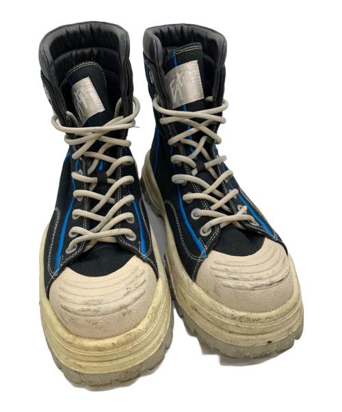 Eytys（エイティーズ）Eytys (エイティーズ) ハイカットスニーカー ブラック×ブルー サイズ:26.8の古着・服飾アイテム