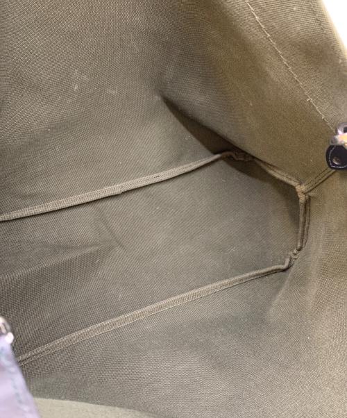 PRADA（プラダ）PRADA (プラダ) 2WAYハンドバッグ ネイビー×カーキの古着・服飾アイテム