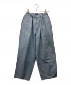 POLO RALPH LAURENポロ・ラルフローレン）の古着「タックデニムパンツ」｜スカイブルー