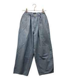 POLO RALPH LAUREN（ポロ・ラルフローレン）の古着「タックデニムパンツ」｜スカイブルー