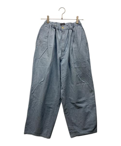 POLO RALPH LAUREN（ポロ・ラルフローレン）POLO RALPH LAUREN (ポロ・ラルフローレン) タックデニムパンツ スカイブルー サイズ:38/30の古着・服飾アイテム