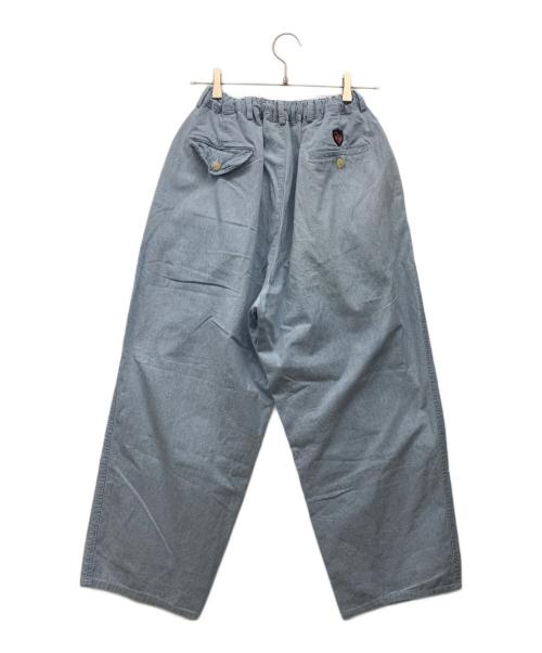 POLO RALPH LAUREN（ポロ・ラルフローレン）POLO RALPH LAUREN (ポロ・ラルフローレン) タックデニムパンツ スカイブルー サイズ:38/30の古着・服飾アイテム