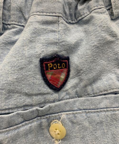 POLO RALPH LAUREN（ポロ・ラルフローレン）POLO RALPH LAUREN (ポロ・ラルフローレン) タックデニムパンツ スカイブルー サイズ:38/30の古着・服飾アイテム