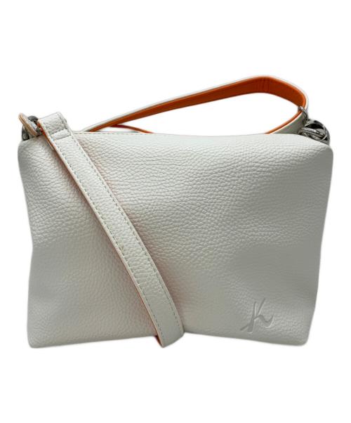 KITAMURA（キタムラ）KITAMURA (キタムラ) ショルダーバッグ ホワイト×オレンジの古着・服飾アイテム