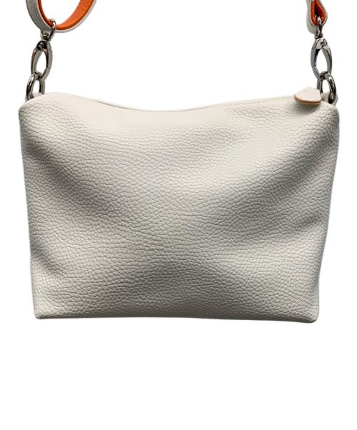 KITAMURA（キタムラ）KITAMURA (キタムラ) ショルダーバッグ ホワイト×オレンジの古着・服飾アイテム