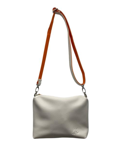 KITAMURA（キタムラ）KITAMURA (キタムラ) ショルダーバッグ ホワイト×オレンジの古着・服飾アイテム