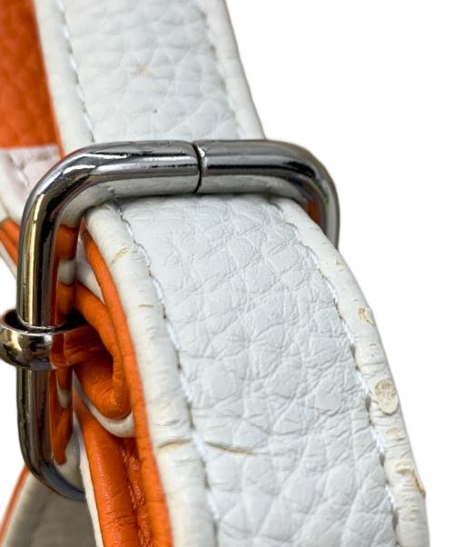 KITAMURA（キタムラ）KITAMURA (キタムラ) ショルダーバッグ ホワイト×オレンジの古着・服飾アイテム