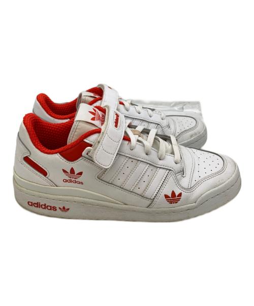 adidas（アディダス）adidas (アディダス) ローカットスニーカー ホワイト×レッド サイズ:28.5の古着・服飾アイテム