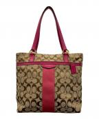 COACHコーチ）の古着「ショルダーバッグ」｜ブラウン×ピンク