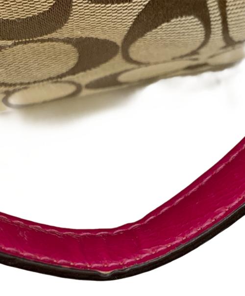 COACH（コーチ）COACH (コーチ) ショルダーバッグ ブラウン×ピンクの古着・服飾アイテム