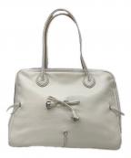 CIMABUEチマブエ）の古着「レザートートバッグ」｜ホワイト