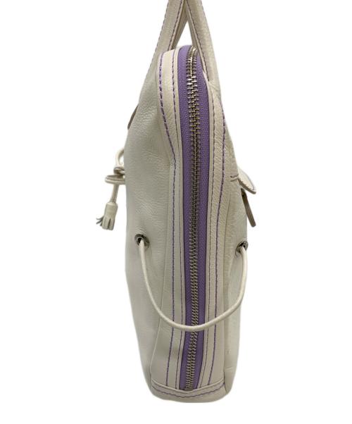 CIMABUE（チマブエ）CIMABUE (チマブエ) レザートートバッグ ホワイトの古着・服飾アイテム