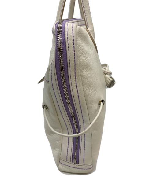 CIMABUE（チマブエ）CIMABUE (チマブエ) レザートートバッグ ホワイトの古着・服飾アイテム