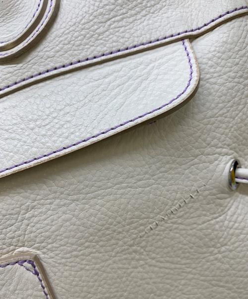 CIMABUE（チマブエ）CIMABUE (チマブエ) レザートートバッグ ホワイトの古着・服飾アイテム