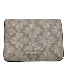 Kate Spade（ケイトスペード）の古着「スペード フラワー スモール バイフォールド ウォレット」｜ベージュ