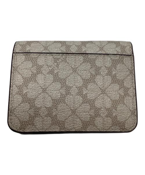 Kate Spade（ケイトスペード）Kate Spade (ケイトスペード) スペード フラワー スモール バイフォールド ウォレット ベージュの古着・服飾アイテム