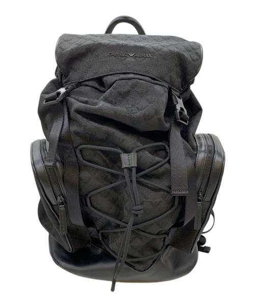 EMPORIO ARMANI（エンポリオアルマーニ）EMPORIO ARMANI (エンポリオアルマーニ) バックパック ブラックの古着・服飾アイテム