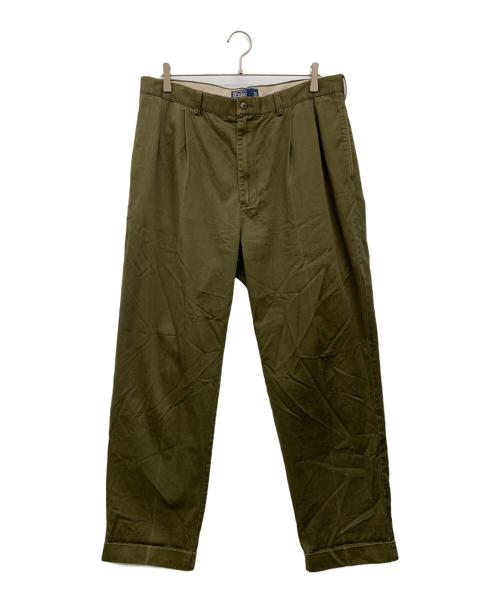 POLO RALPH LAUREN（ポロ・ラルフローレン）POLO RALPH LAUREN (ポロ・ラルフローレン) 2タックチノパンツ オリーブ サイズ:38/32の古着・服飾アイテム