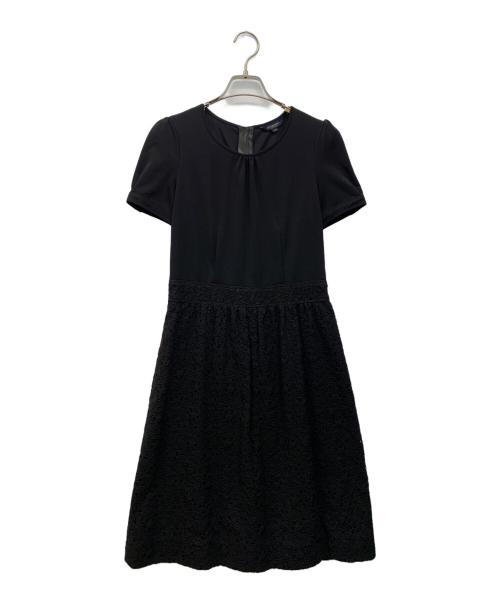 BURBERRY LONDON（バーバリーロンドン）BURBERRY LONDON (バーバリーロンドン) 半袖ワンピース ブラック サイズ:38の古着・服飾アイテム