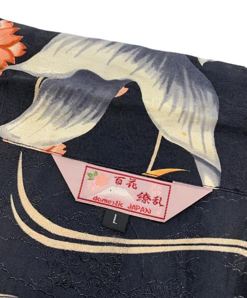 百花繚乱（ヒャッカリョウラン）百花繚乱 (ヒャッカリョウラン) アロハシャツ ブラック サイズ:Lの古着・服飾アイテム