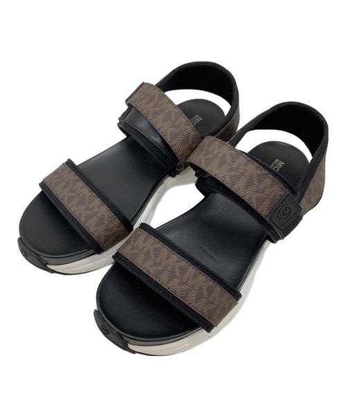 MICHAEL KORS（マイケル・コース）MICHAEL KORS (マイケルコース) サンダル ブラウン×ブラック サイズ:8Mの古着・服飾アイテム