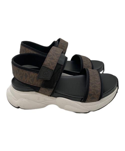 MICHAEL KORS（マイケル・コース）MICHAEL KORS (マイケルコース) サンダル ブラウン×ブラック サイズ:8Mの古着・服飾アイテム