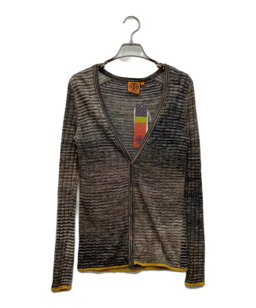TORY BURCH（トリーバーチ）TORY BURCH (トリーバーチ) カーディガン グレー×ネイビー サイズ:XS 未使用品の古着・服飾アイテム