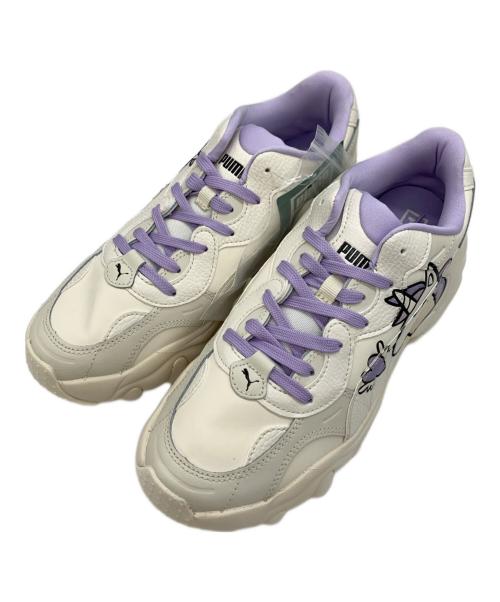 PUMA（プーマ）PUMA (プーマ) スニーカー ホワイト×パープル サイズ:25の古着・服飾アイテム