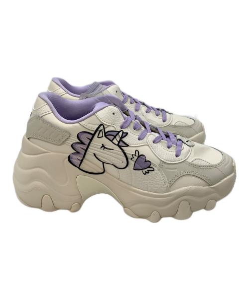 PUMA（プーマ）PUMA (プーマ) スニーカー ホワイト×パープル サイズ:25の古着・服飾アイテム