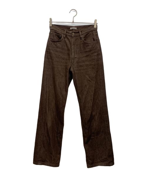 AURALEE（オーラリー）AURALEE (オーラリー) デニムパンツ ブラウン サイズ:25の古着・服飾アイテム