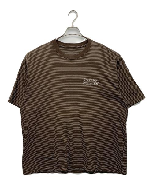 The Ennoy Professional（ザ エンノイ プロフェッショナル）The Ennoy Professional (ザ エンノイ プロフェッショナル) ショートスリーブボーダーTシャツ ブラウン サイズ:XLの古着・服飾アイテム