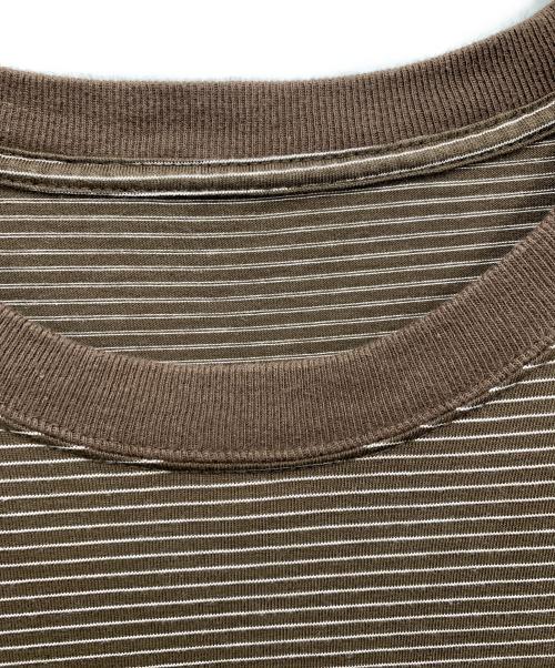 The Ennoy Professional（ザ エンノイ プロフェッショナル）The Ennoy Professional (ザ エンノイ プロフェッショナル) ショートスリーブボーダーTシャツ ブラウン サイズ:XLの古着・服飾アイテム