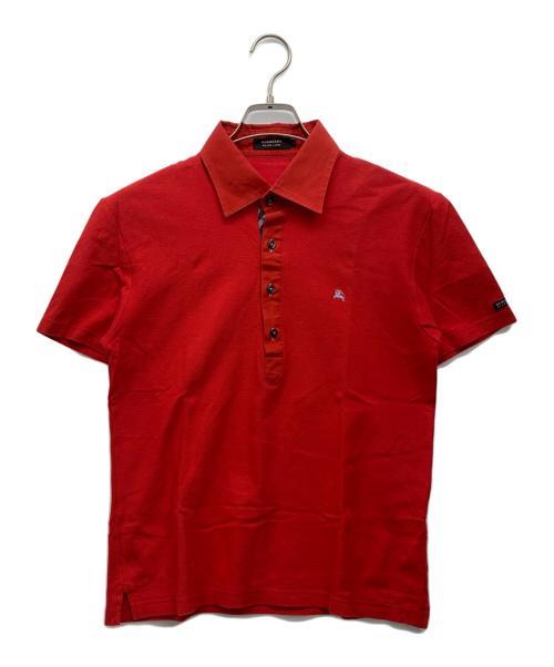 BURBERRY BLACK LABEL（バーバリーブラックレーベル）BURBERRY BLACK LABEL (バーバリーブラックレーベル) ポロシャツ レッド サイズ:2の古着・服飾アイテム