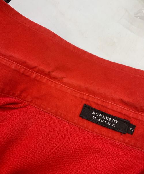 BURBERRY BLACK LABEL（バーバリーブラックレーベル）BURBERRY BLACK LABEL (バーバリーブラックレーベル) ポロシャツ レッド サイズ:2の古着・服飾アイテム