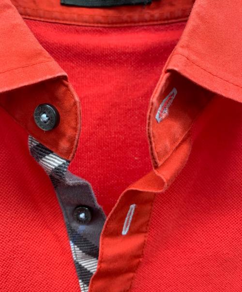 BURBERRY BLACK LABEL（バーバリーブラックレーベル）BURBERRY BLACK LABEL (バーバリーブラックレーベル) ポロシャツ レッド サイズ:2の古着・服飾アイテム