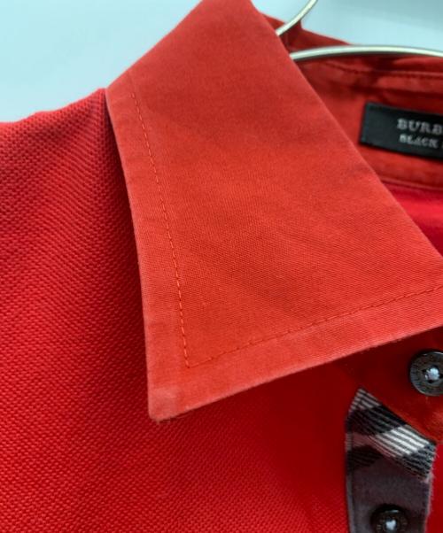 BURBERRY BLACK LABEL（バーバリーブラックレーベル）BURBERRY BLACK LABEL (バーバリーブラックレーベル) ポロシャツ レッド サイズ:2の古着・服飾アイテム
