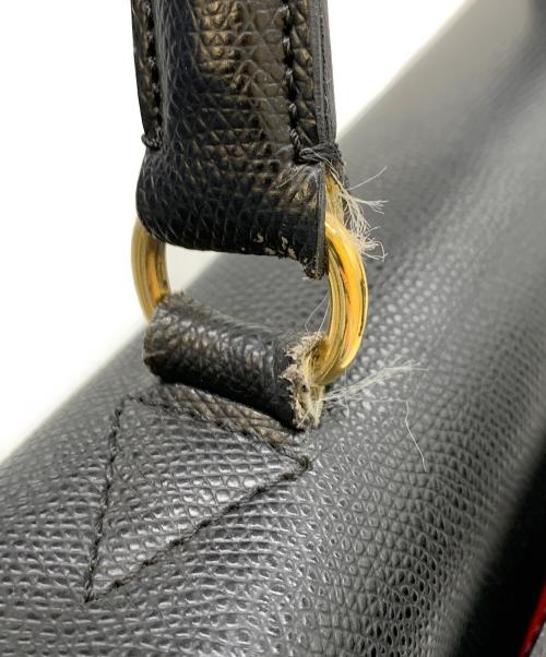 CELINE（セリーヌ）CELINE (セリーヌ) ロゴプレートターンロックハンドバッグ ブラックの古着・服飾アイテム