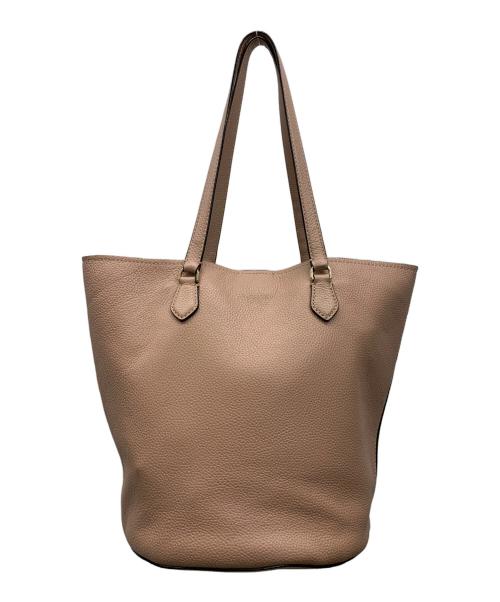 Kate Spade（ケイトスペード）Kate Spade (ケイトスペード) レザートートバッグ ピンクベージュの古着・服飾アイテム