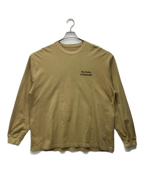 The Ennoy Professional（ザ エンノイ プロフェッショナル）THE ENNOY PROFESSIONAL (ザ エンノイ プロフェッショナル) L/S Border T-Shirt ベージュ サイズ:XXLの古着・服飾アイテム