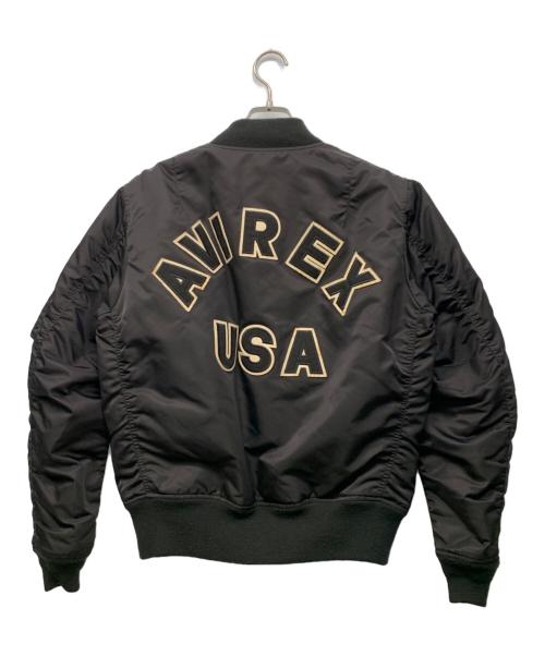 AVIREX（アヴィレックス）AVIREX (アヴィレックス) MA-1ジャケット ブラック サイズ:Lの古着・服飾アイテム