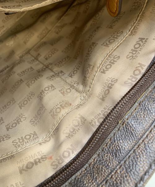 MICHAEL KORS（マイケル・コース）MICHAEL KORS (マイケルコース) ロゴロングショルダーバッグ ブラウンの古着・服飾アイテム