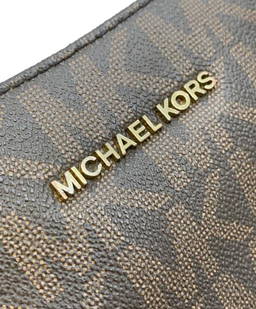 MICHAEL KORS（マイケル・コース）MICHAEL KORS (マイケルコース) ロゴロングショルダーバッグ ブラウンの古着・服飾アイテム